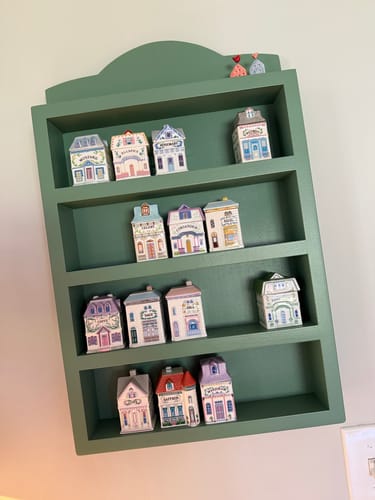 Customer photo review of White Lenox Village Spice Rack Shelf