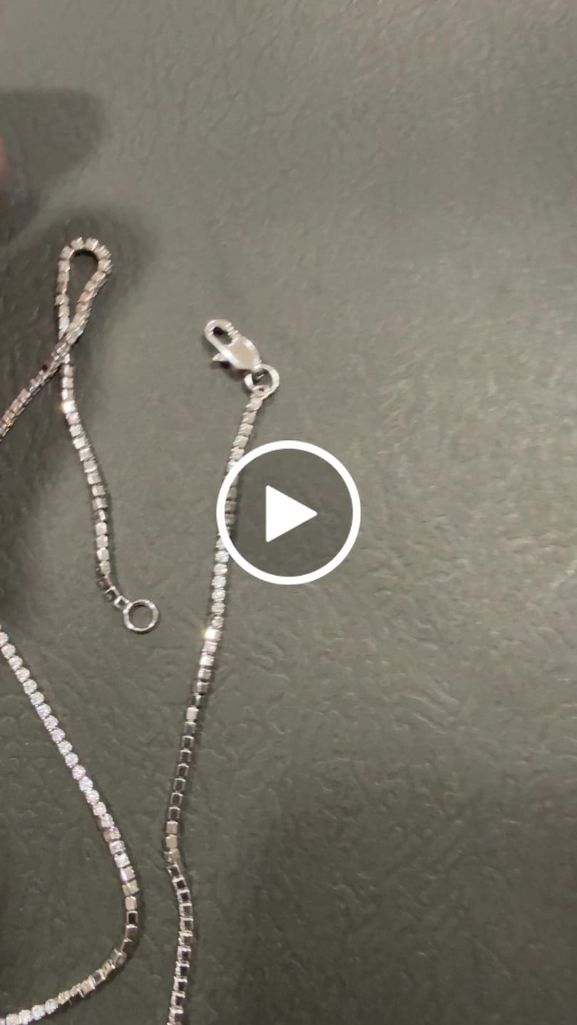 Customer video review of Micro Tennis Chain - White Gold