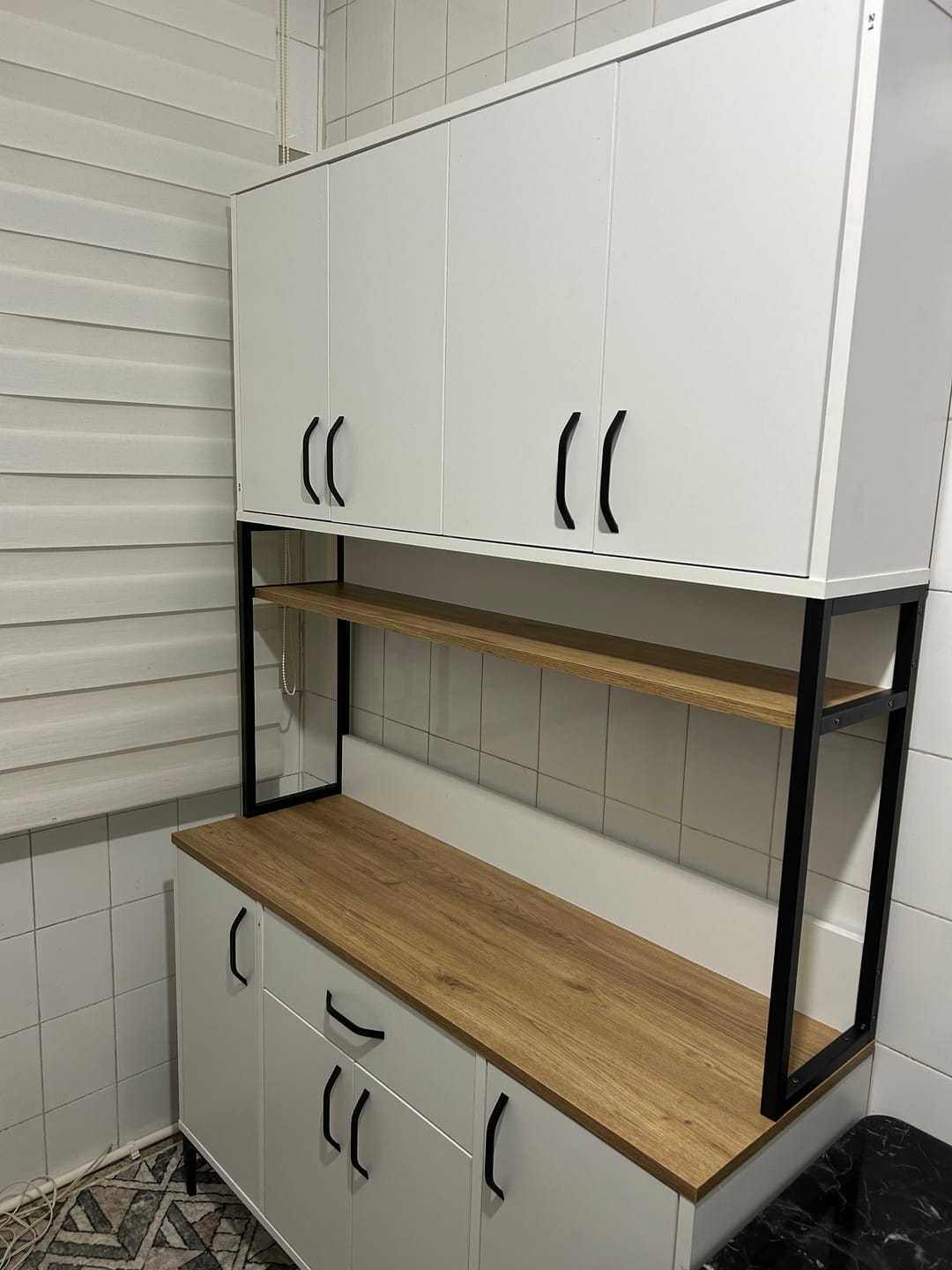 Customer photo review of Rani JE127 Çok Amaçlı Dolap 8 Kapaklı 1 Çekmeceli Kiler Mutfak Dolabı Beyaz - Sepet Ceviz