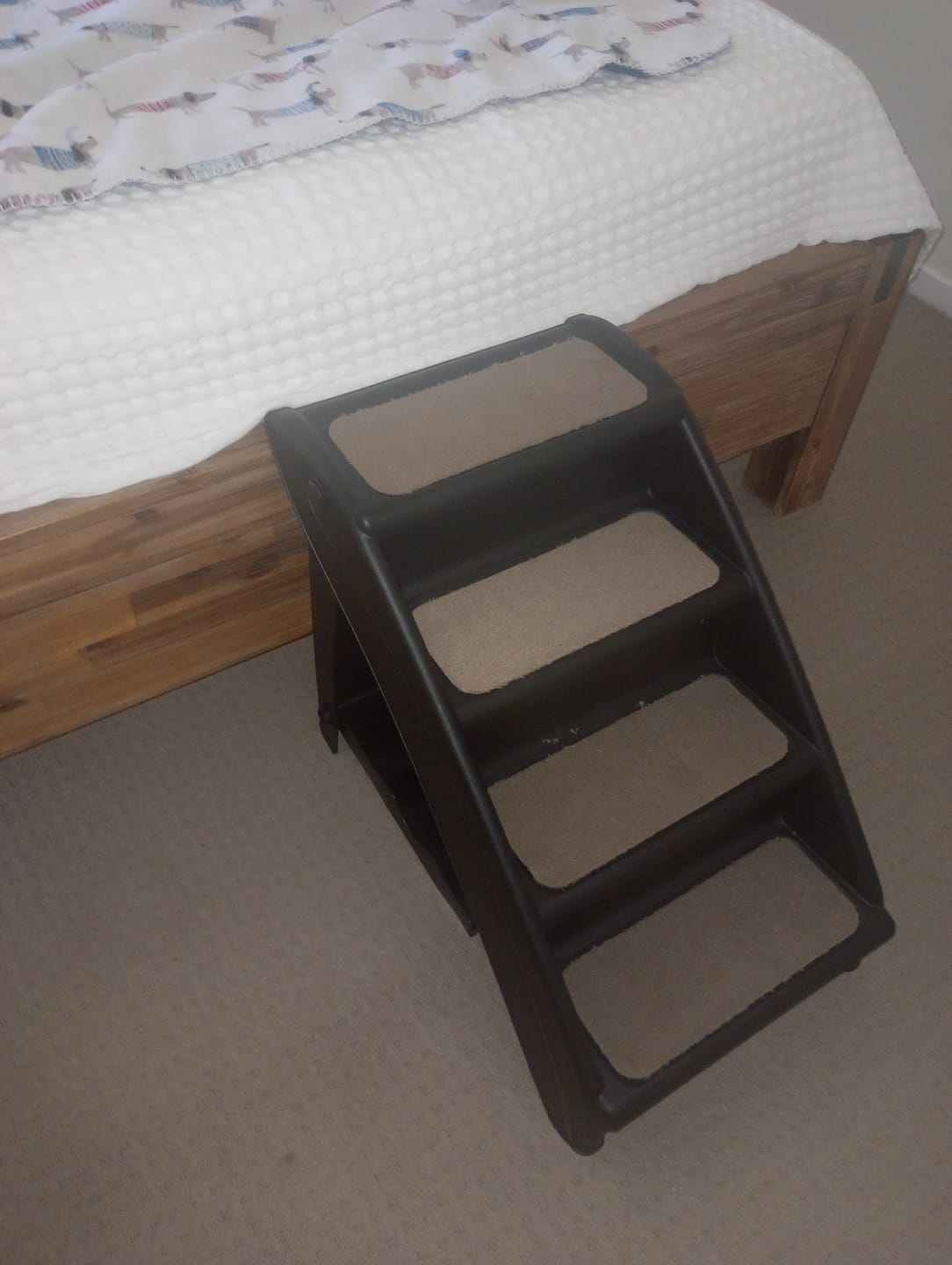 Customer photo review of Indoor Dog Steps for Bed - Foldable