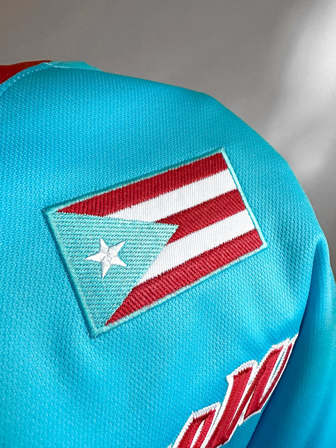 Customer photo review of Puerto Rico Heritage Custom Hockey Jersey