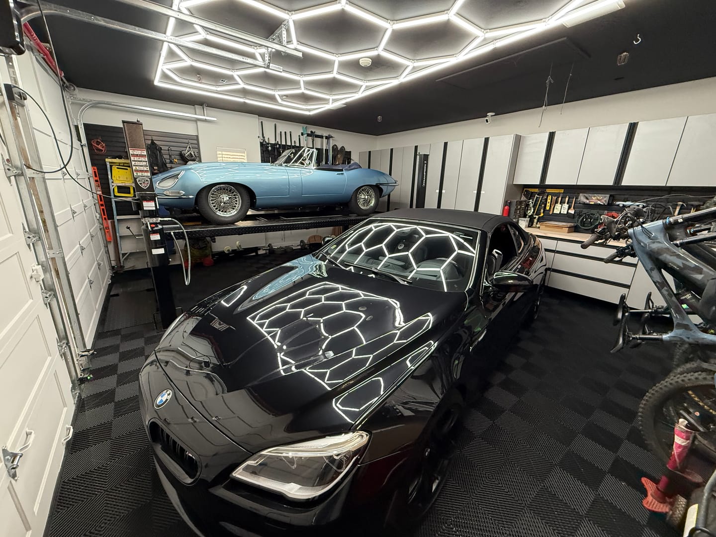 Customer photo review of Hexagon Garage Lights | 2 Grid Bundle
