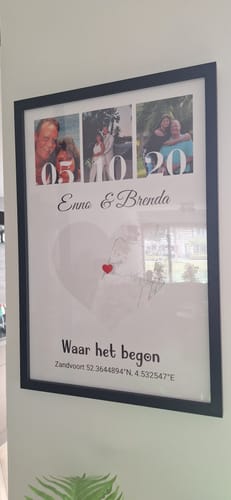 Customer photo review of Liefdesposter met foto's & locatie