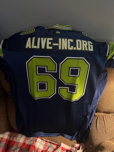 Customer photo review of Custom Navy Personalized Classic Authentic Football Jersey