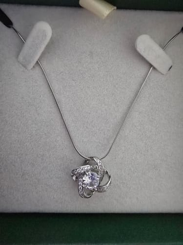 Customer photo review of Celtic Knot™ 18K White Gold Pendant