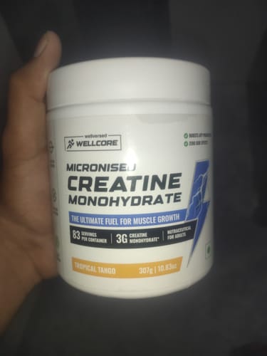 Customer photo review of Wellcore - Pure Micronised Creatine Monohydrate (307g, 83Servings) Tropical Tango