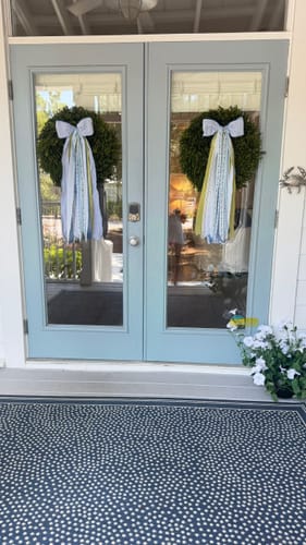 Customer photo review of Lakeside Cottage Wreath Ribbon