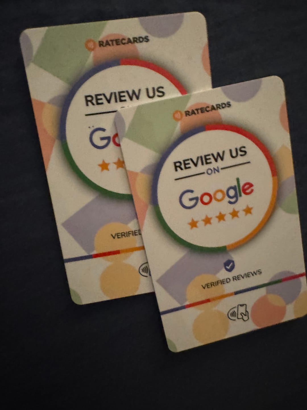 Customer photo review of Google Review Card - RATECARDS™