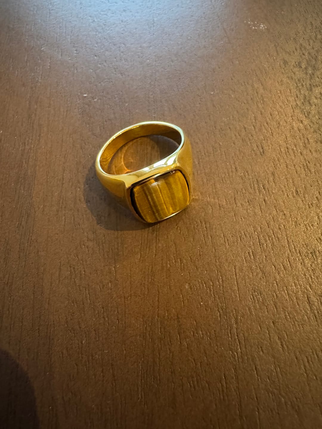 Customer photo review of King Tiger's Eye Ring (Gold)