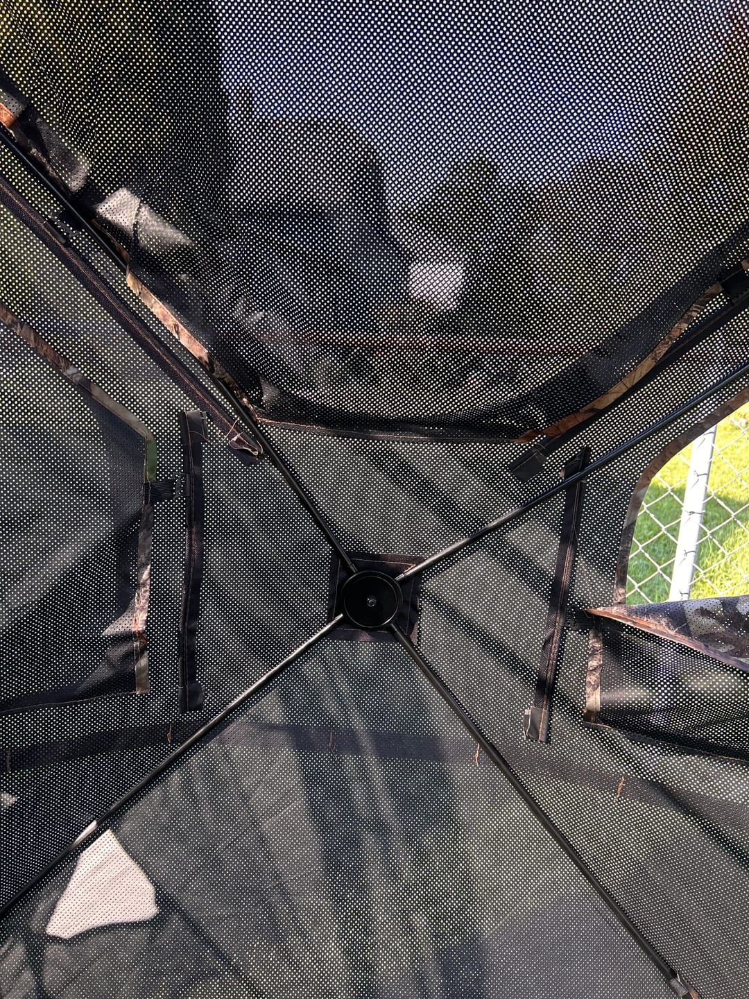 Customer photo review of Vis360 See Through Silent 4 Full Panels Deer Hunting Blind