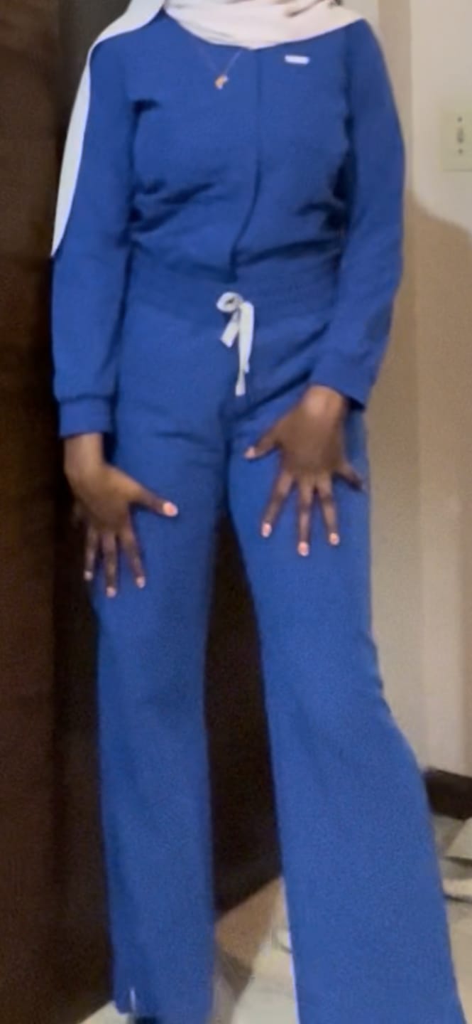 Customer photo review of Classic Wide Leg Scrub Pant - SHIPS OCT. 1ST