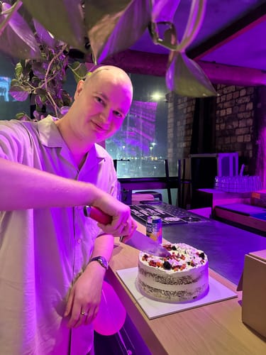 Customer photo review of carrot cake