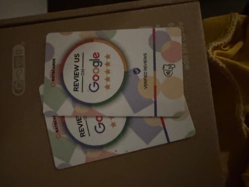 Customer photo review of Google Review Card - RATECARDS™