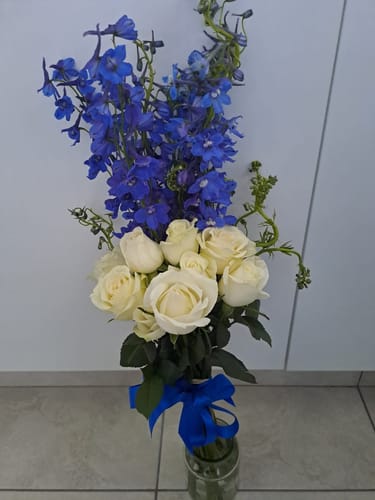 Customer photo review of Aquamarine Bouquet