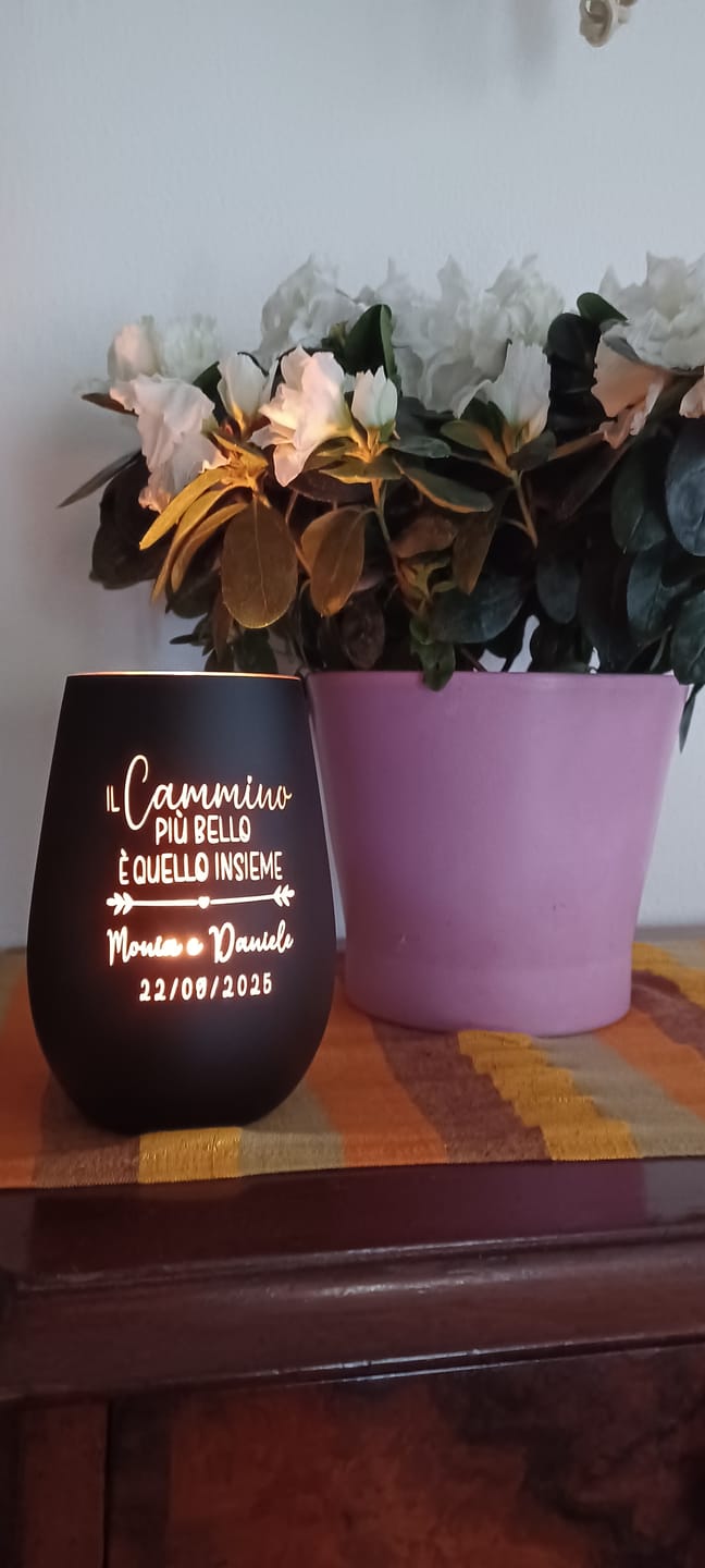 Customer photo review of Cammino Insieme – Lanterna personalizzata per coppie