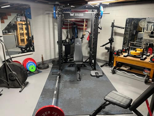 Customer photo review of Major Fitness B52 All-In-One Home Gym Smith Machine