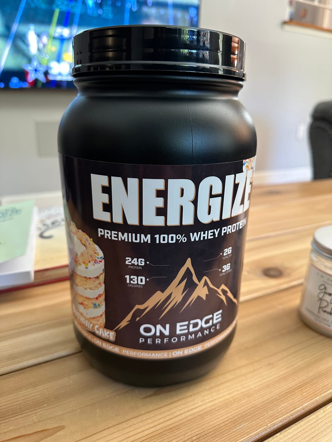 Customer photo review of 2lb ENERGIZE 100% WHY PROTEIN (Birthday Cake)