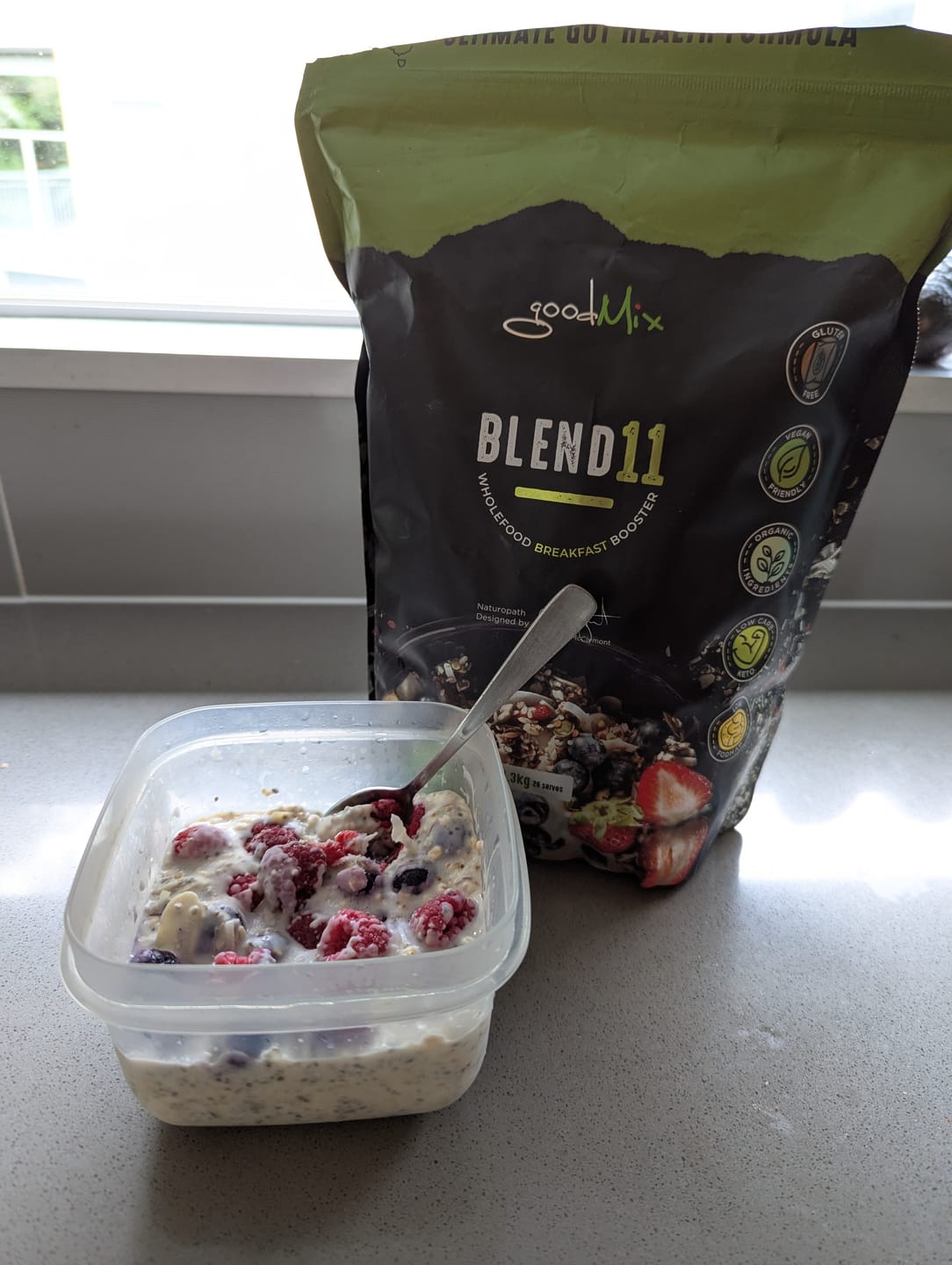 Customer photo review of Blend11: Low FODMAP, low carb, gluten free bircher muesli (Best Poos Ever!)