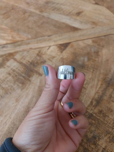 Customer photo review of Anello a Fasciona con Incisione