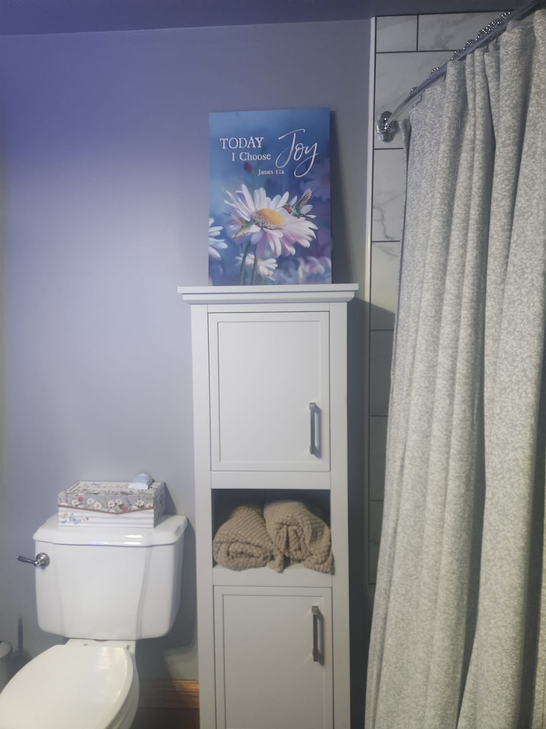 Customer photo review of Today I Choose Joy James 1:2, Hummingbird With Daisies, Wall Art Canvas