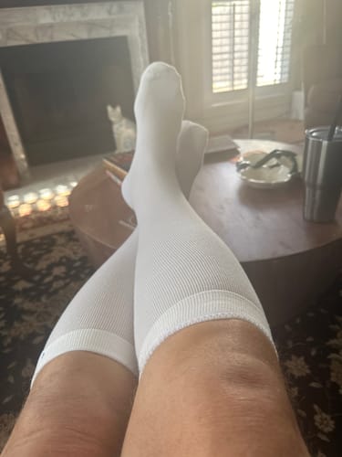 Customer photo review of Performance Eucalyptus Compression Socks