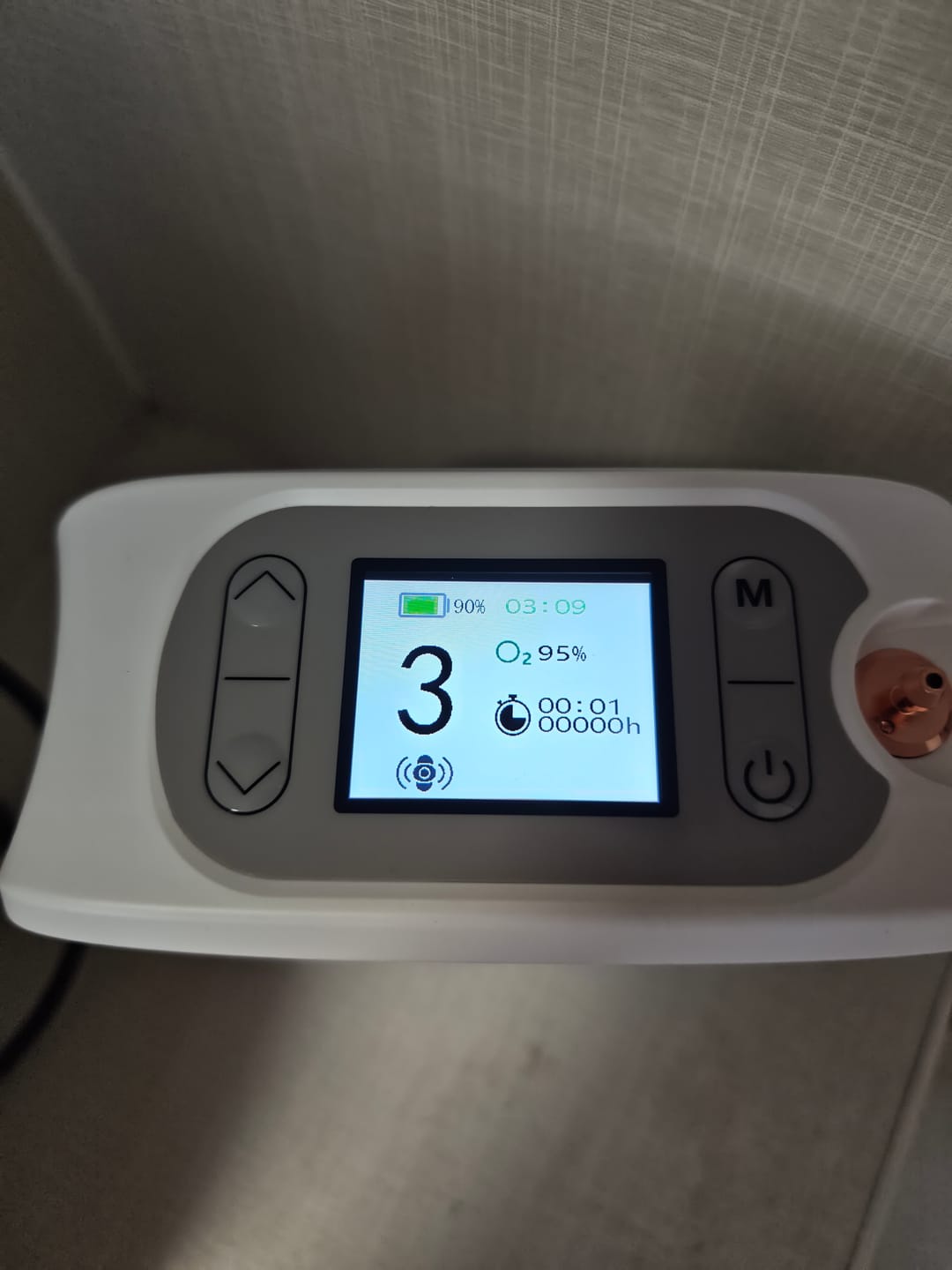 Customer photo review of Portable 1-7L Adjustable Pulse Flow 5 Hours Battery Oxygen Concentrator - POC-04