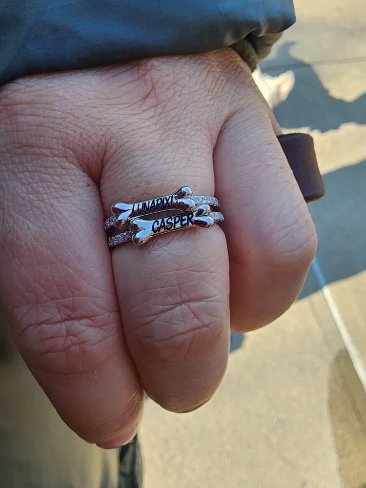 Customer photo review of Custom Dog Bone Ring