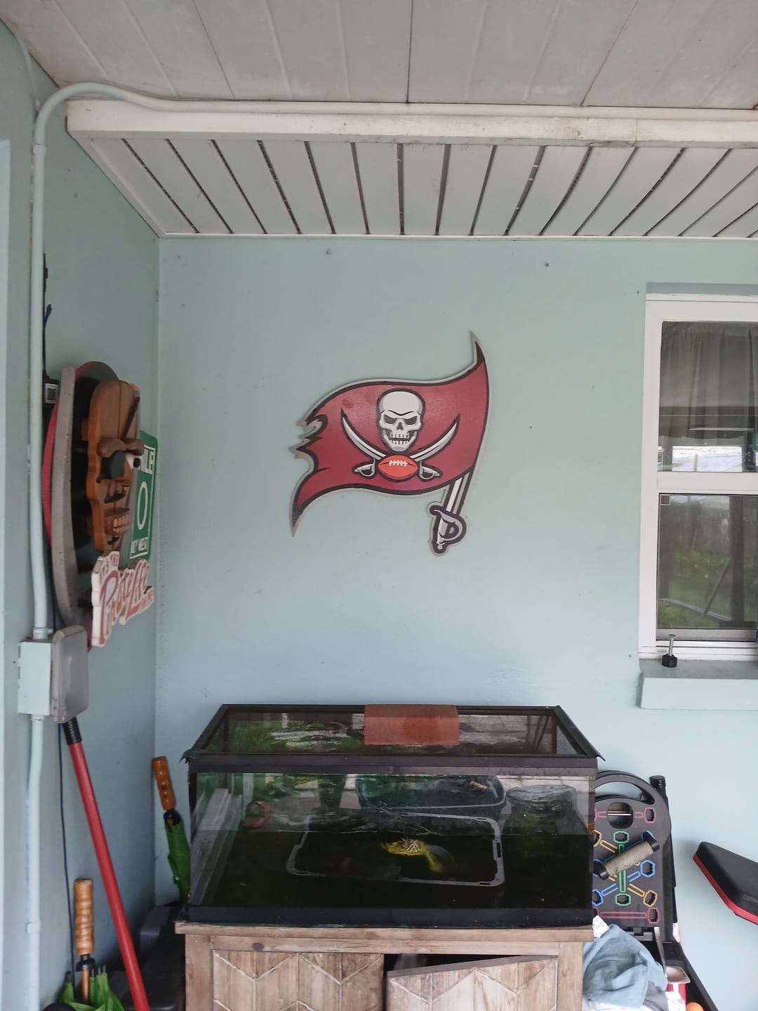 Customer photo review of Tampa Bay Buccaneers "Buc's Jolly Roger Flag" 3D Vintage Metal Wall Art