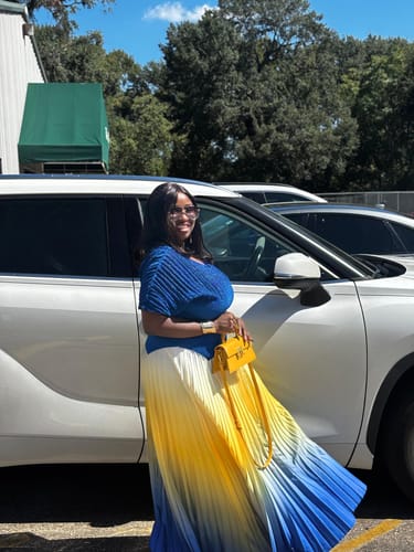 Customer photo review of Mira Skirt Set | Blue