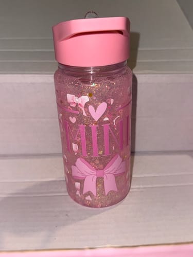 Customer photo review of Custom 10oz Bottle Snowglobe