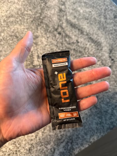 Customer photo review of 100mg Caffeine - TANGERINE - SuperCharged Honey (20-Pack)