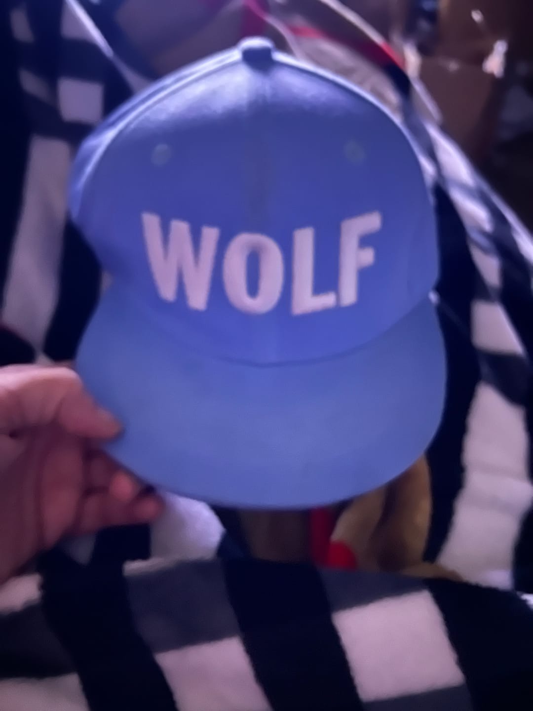 Customer photo review of Custom Powder Blue 3D Puff Embroidery Flat Embroidery Casual Sport Baseball Cap
