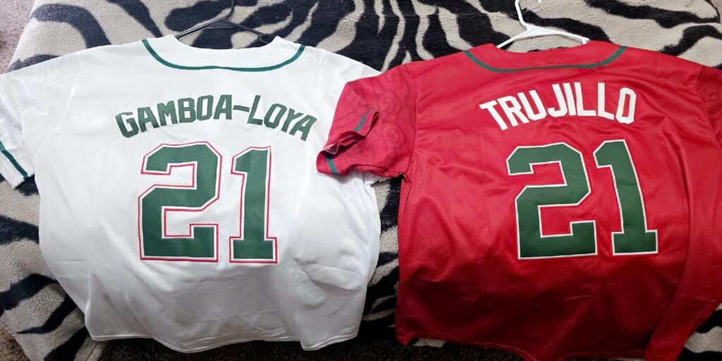 Customer photo review of Mexico Heritage Custom Baseball Jersey