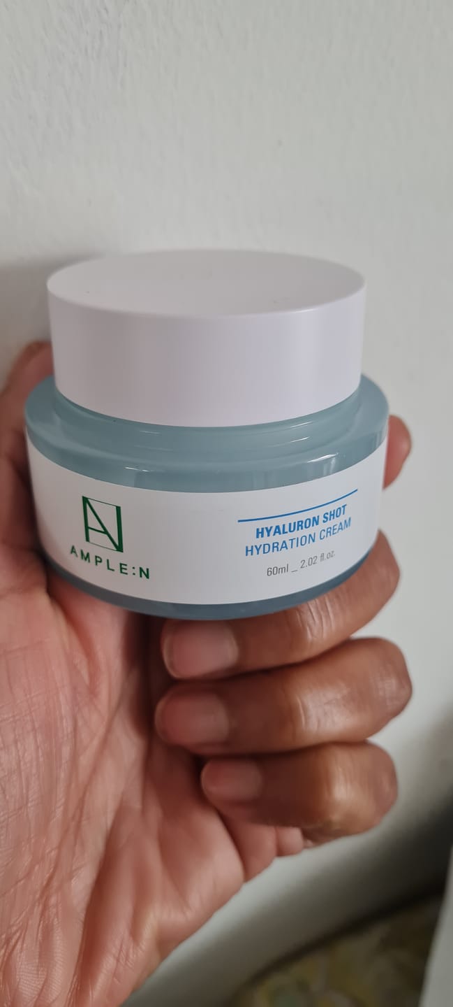 Customer photo review of Crema Facial Hidratante Antiedad AMPLEN Ácido Hialurónico 60ml