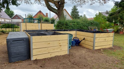 Customer photo review of 5m² Hochbeet ErnteMAXX aus Holz in U-Form in 4 Größen erhältlich