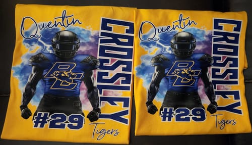 Customer photo review of DTF Transfers Upload Your Gang Sheet