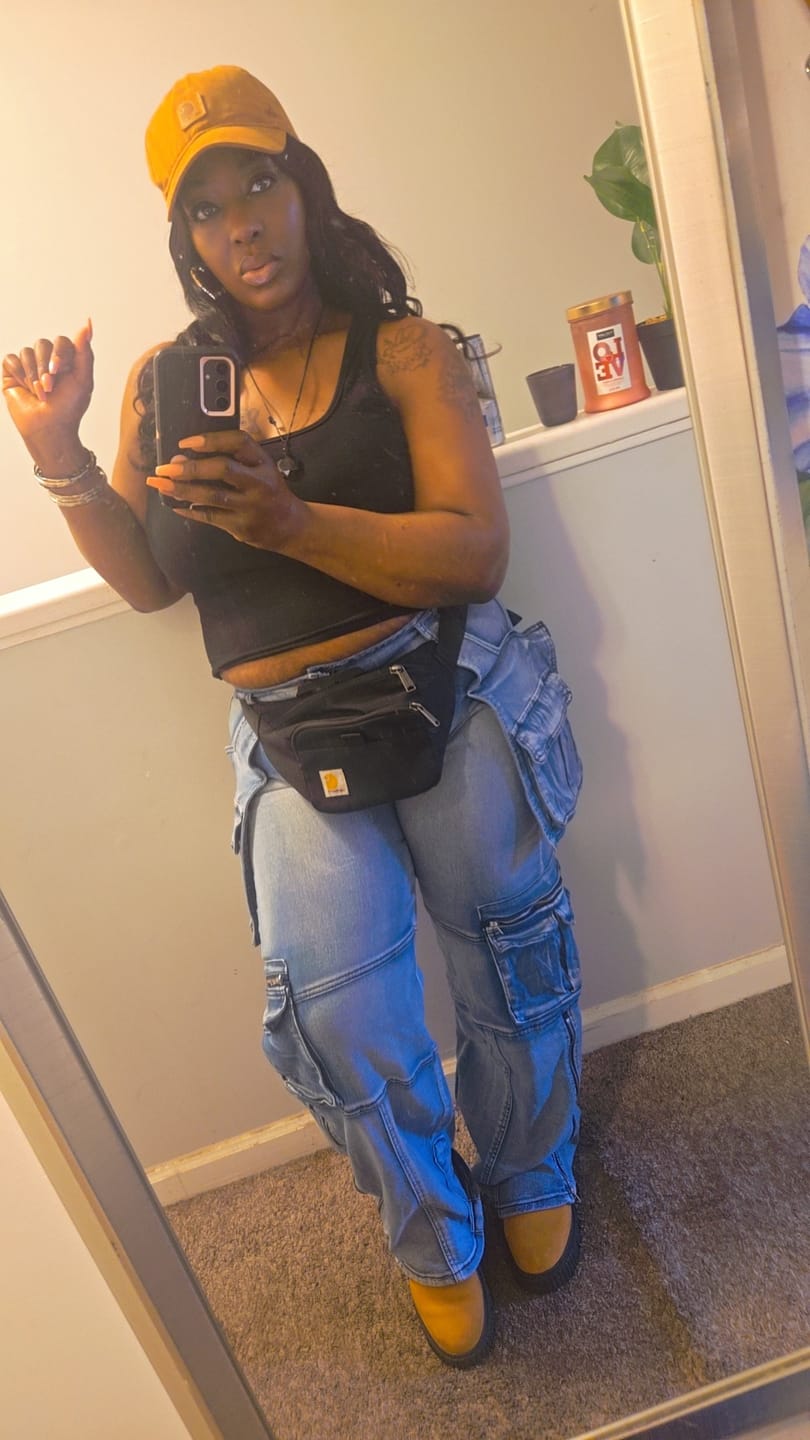 Customer photo review of Zip & Go Cargo Jeans - Buy 2 Get 1 “Free"