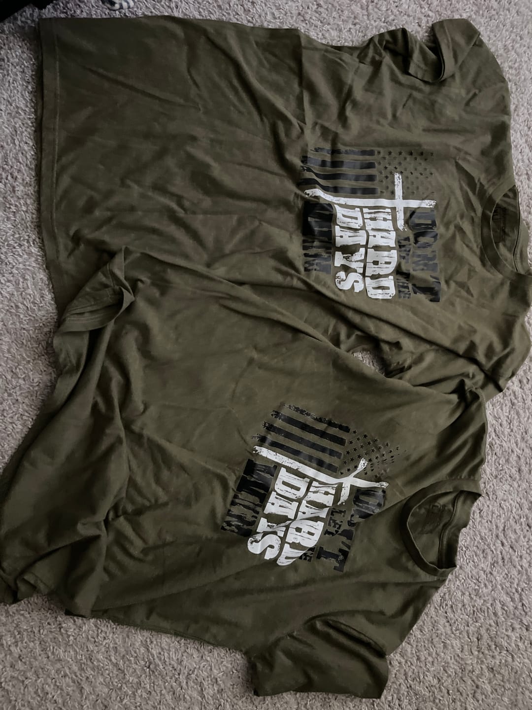 Customer photo review of Hard Days Tee