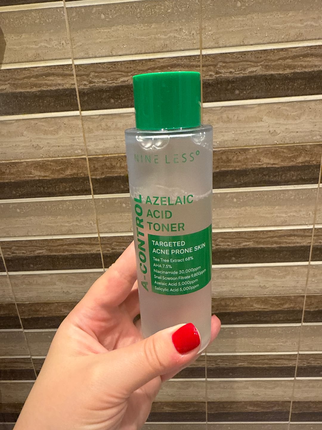 Customer photo review of Toniks ar azelītskābi Nine Less A-Control Azelaic Acid Toner