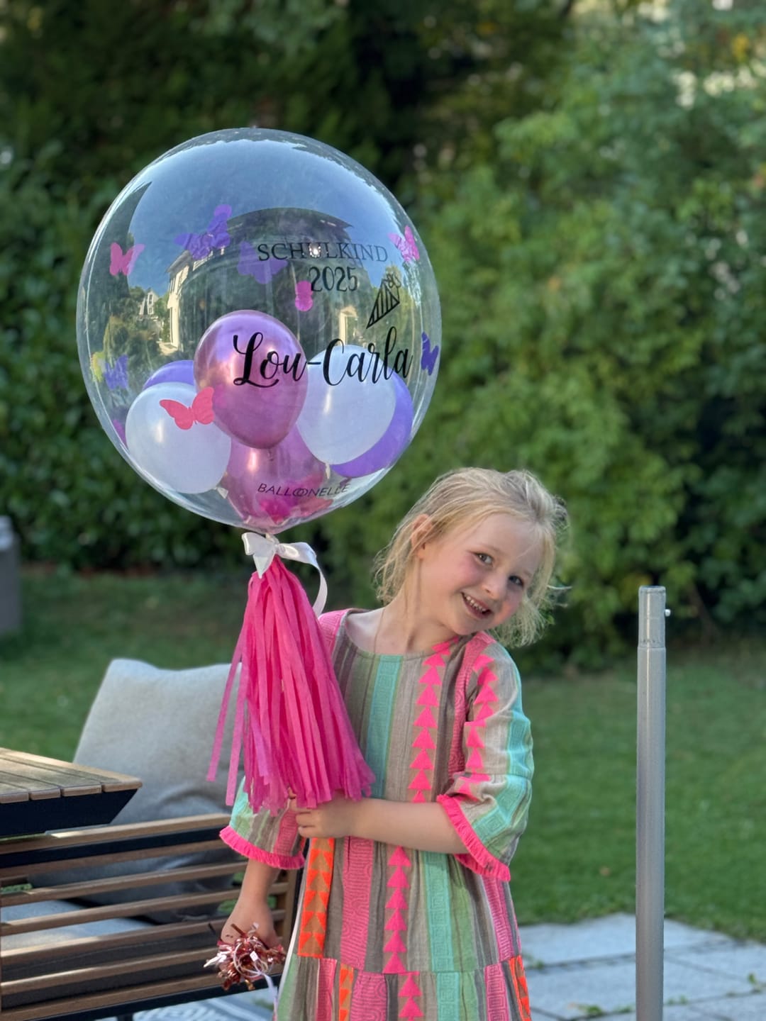 Customer photo review of Schulkind Schmetterlinge Designer Ballon
