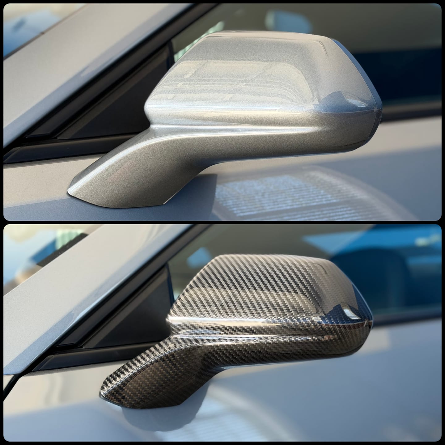 Customer photo review of 2016-2024 Camaro Carbon Fiber Mirror Covers