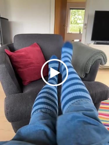 Customer video review of Støttestrømper