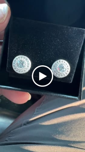 Customer video review of Mega 3D Cluster Bling Bling Earrings CZ