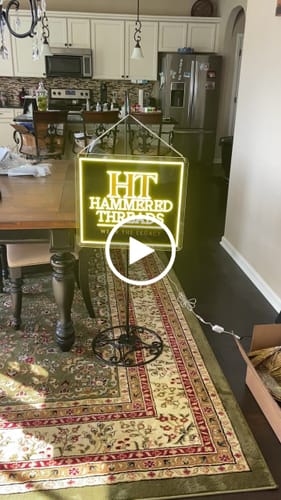 Customer video review of HAMMERED THREADS - Premium Neon Artwork