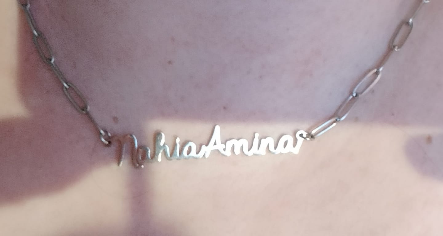 Customer photo review of Collier Prénom Chaîne Maillon