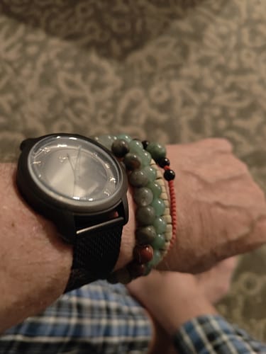 Customer photo review of Marble Mesh Jet Black Watch
