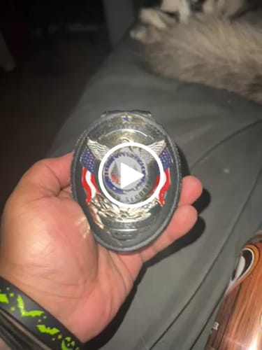 Customer video review of Liberty & Justice For All Officer Private Security Badge With Star Replica Movie Props