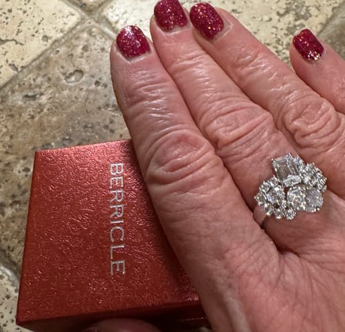 Customer photo review of Cluster CZ Ring in Sterling Silver