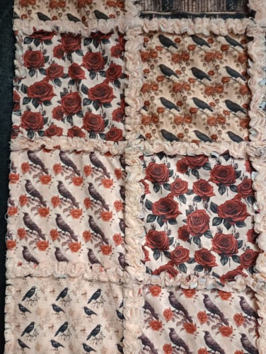 Customer photo review of Edgar Allen Poe Crimson Roses #1 Fabric