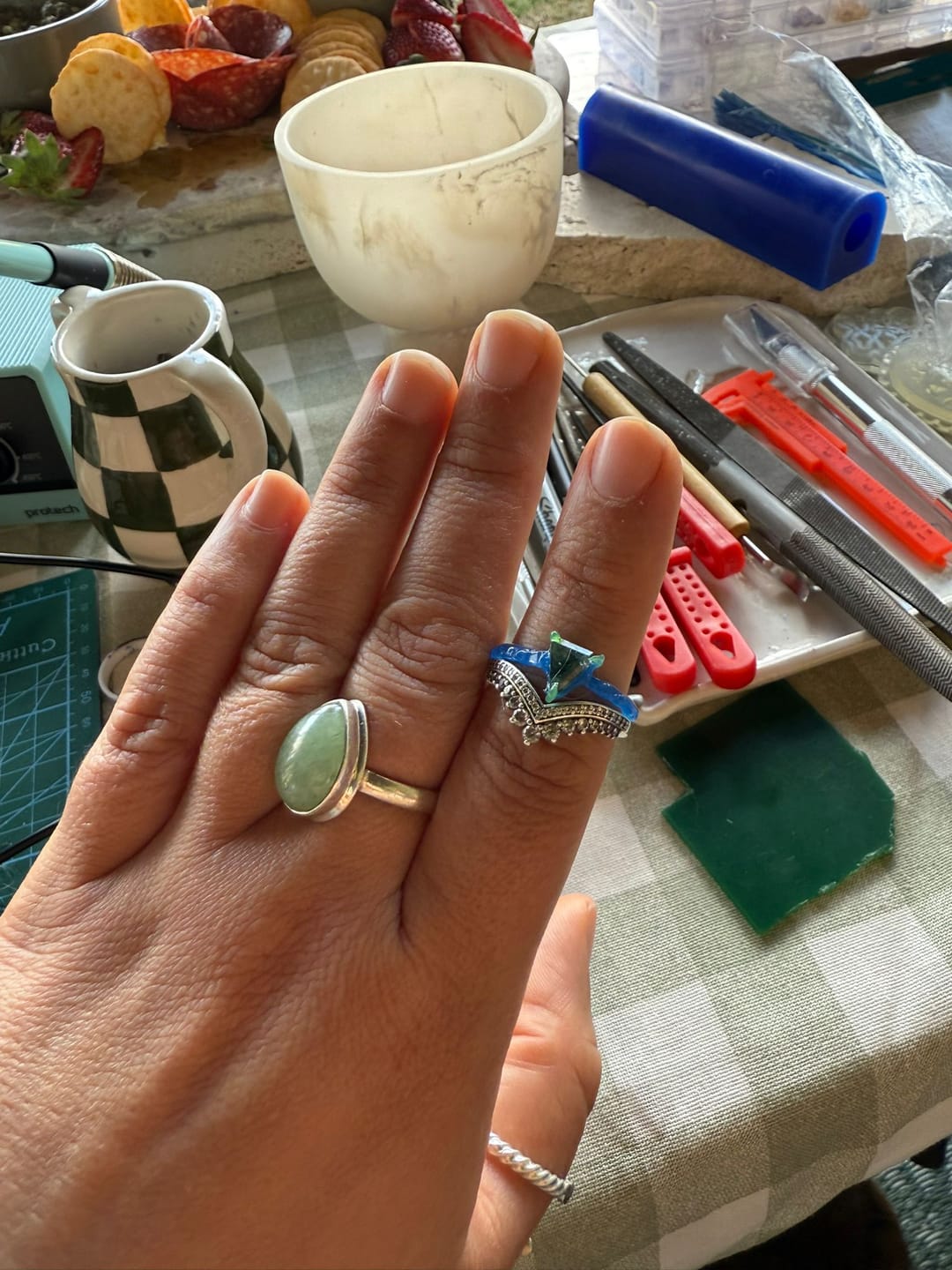 Customer photo review of Sip & Jewel- Jewellery workshop